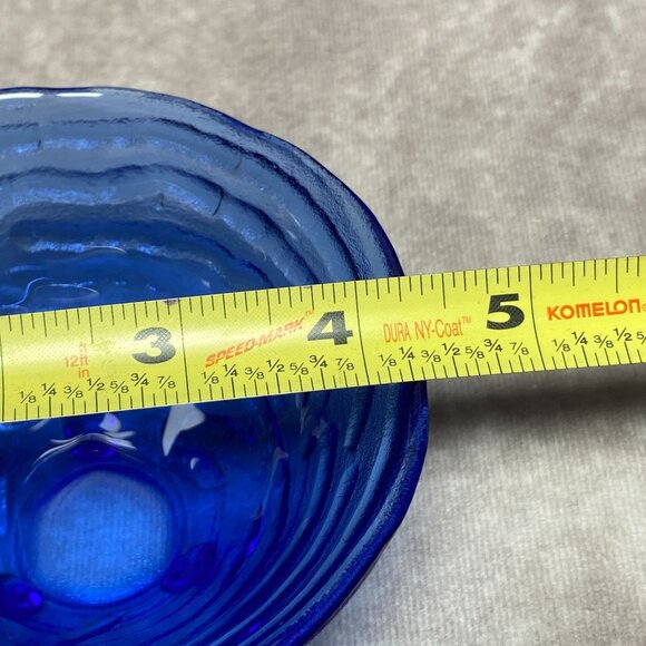 4 MYCO Swirl Textured Footed Glass Bowls Multicolored For Snacks Candy Or Nuts - Picture 5 of 8